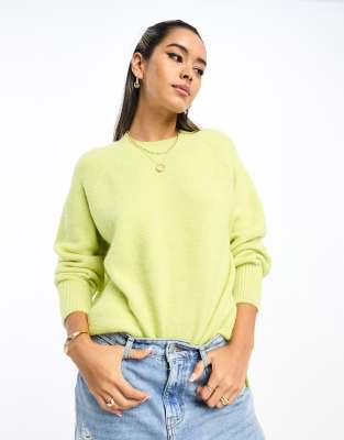 Lime green oversized outlet jumper