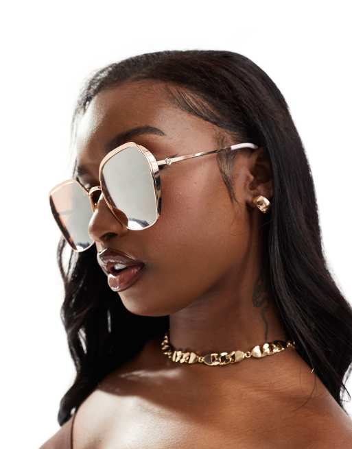 Oversized rose gold sunglasses on sale