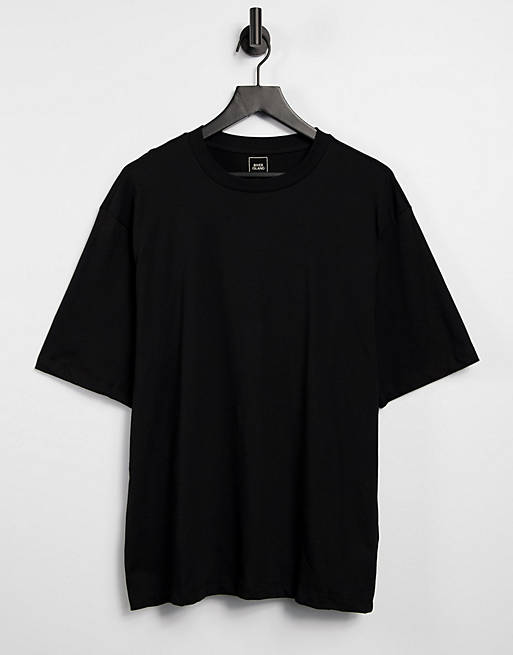 River Island oversized t-shirt in black | ASOS