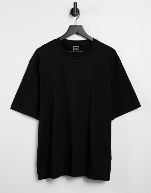 River Island Men's Black Short Sleeve Oversized Fit T-Shirt