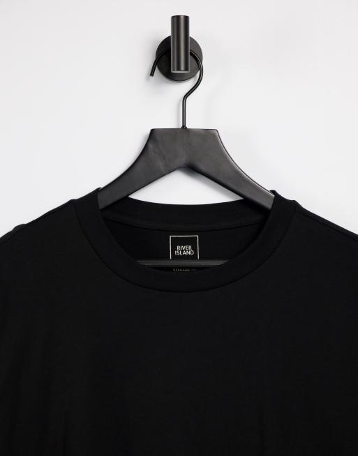 River Island oversized t-shirt in black