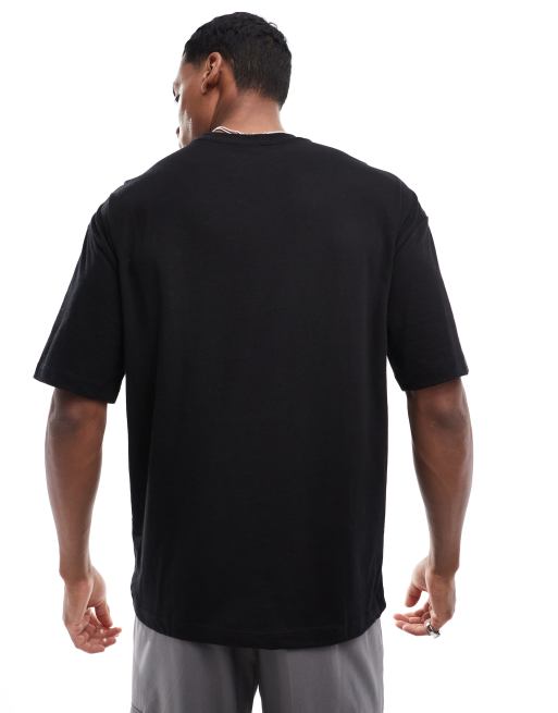 River Island oversized t-shirt in black