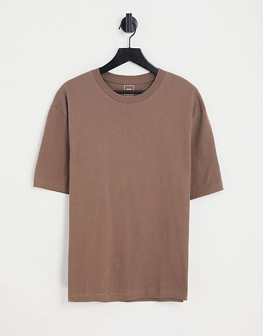 River Island oversized t-shirt in brown | ASOS