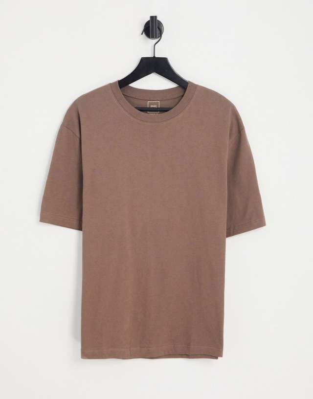 River Island oversized t-shirt in brown