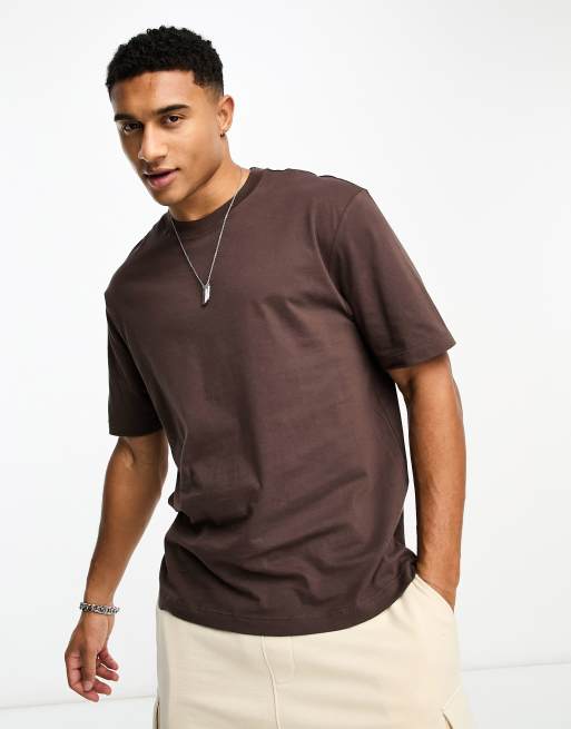 River Island oversized t-shirt in brown | ASOS