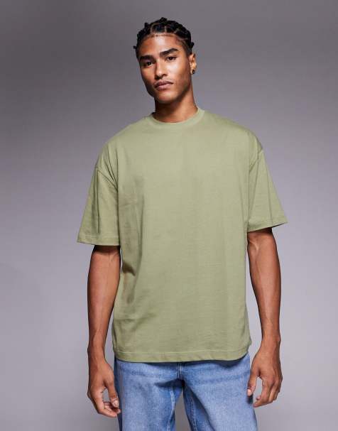 River Island oversized t-shirt in khaki - view 1