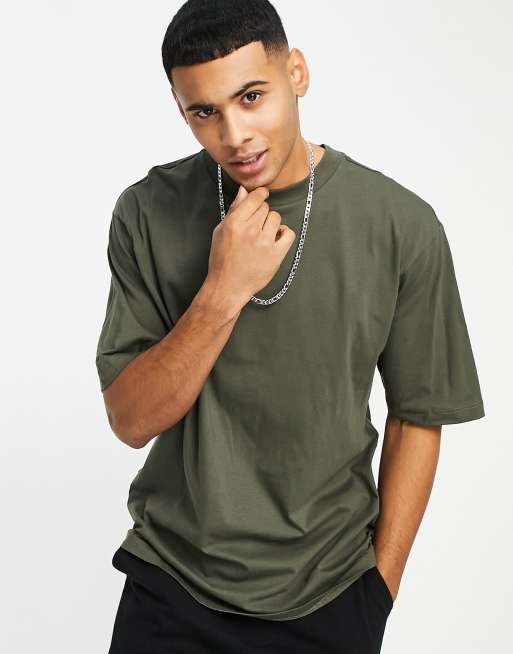 River Island oversized t shirt in khaki