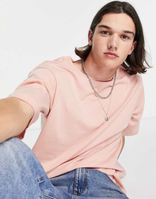 River Island oversized t-shirt in light pink | ASOS