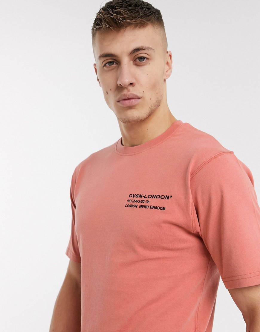 River Island oversized t-shirt in washed rust-Red