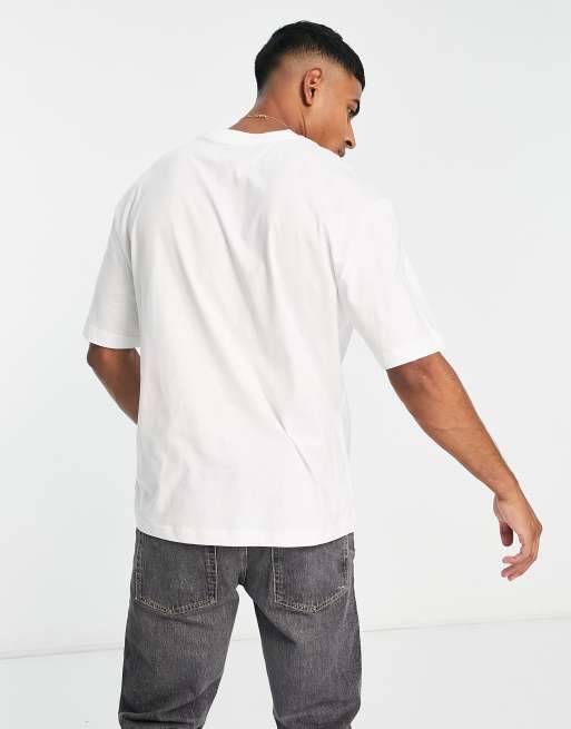 River Island - Oversized T-shirt in wit, 2 van 4