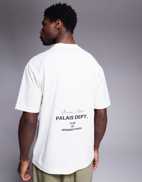River Island oversized t-shirt with palais dept graphic in white - view 1