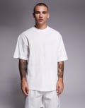 [River Island] River Island oversized t-shirt with phoenix embroidery in white XS WHITE