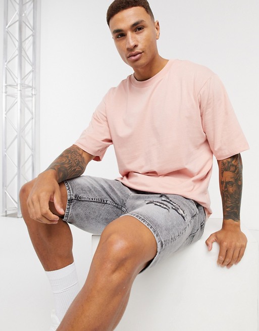 River Island oversized tee in pink