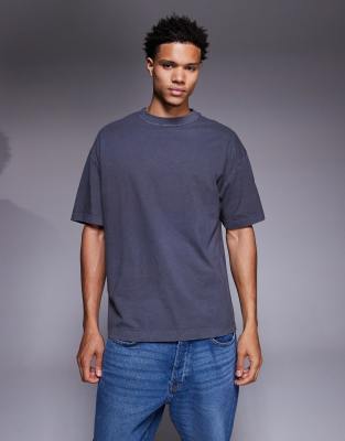River Island Oversized Washed T-shirt In Blue
