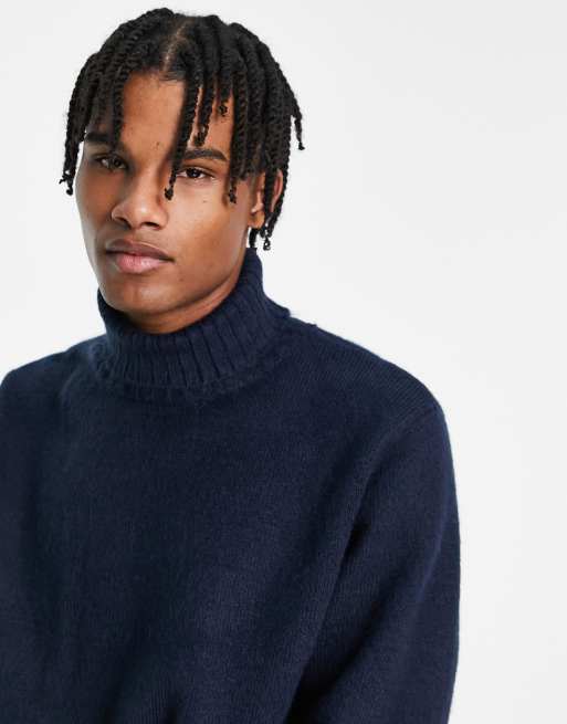 Blue roll neck hot sale jumper mens