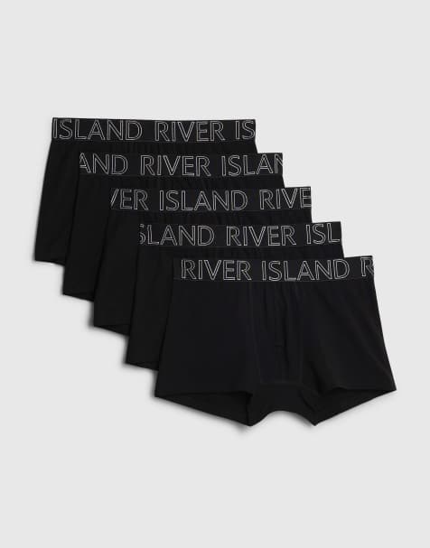 River Island Pack of 5 trunks in black - view 1