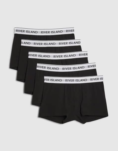 River Island Pack of 5 trunks in black - view 1