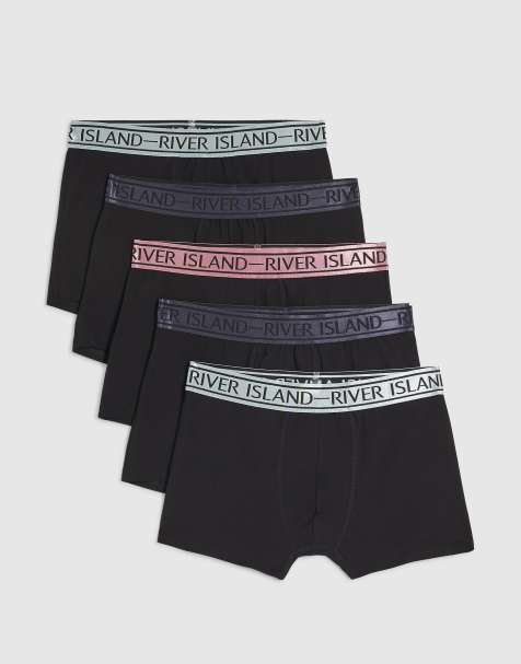 River Island Pack of 5 trunks in black - view 1