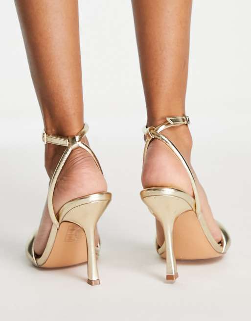 Gold high shop heels river island