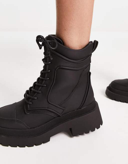 River island black store biker boots