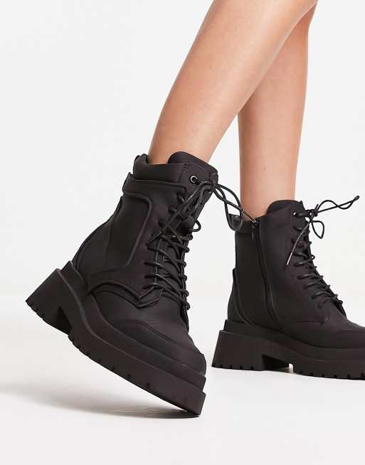 attent Goot verschijnen River Island padded biker boots in black | ASOS