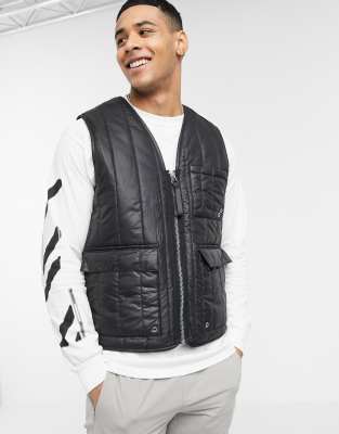 River Island - Doudoune sans manches - Noir Noir