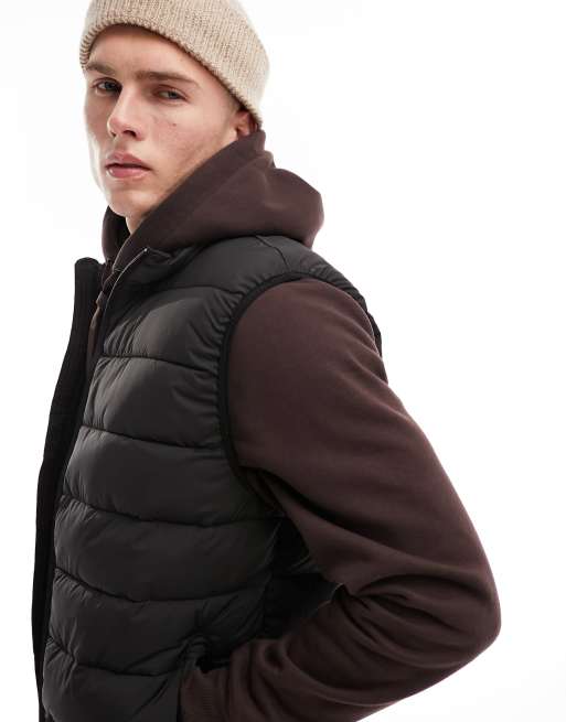 River Island padded gilet in black ASOS