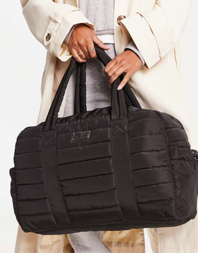 River Island padded holdall in black