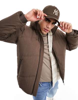 padded jacket in brown