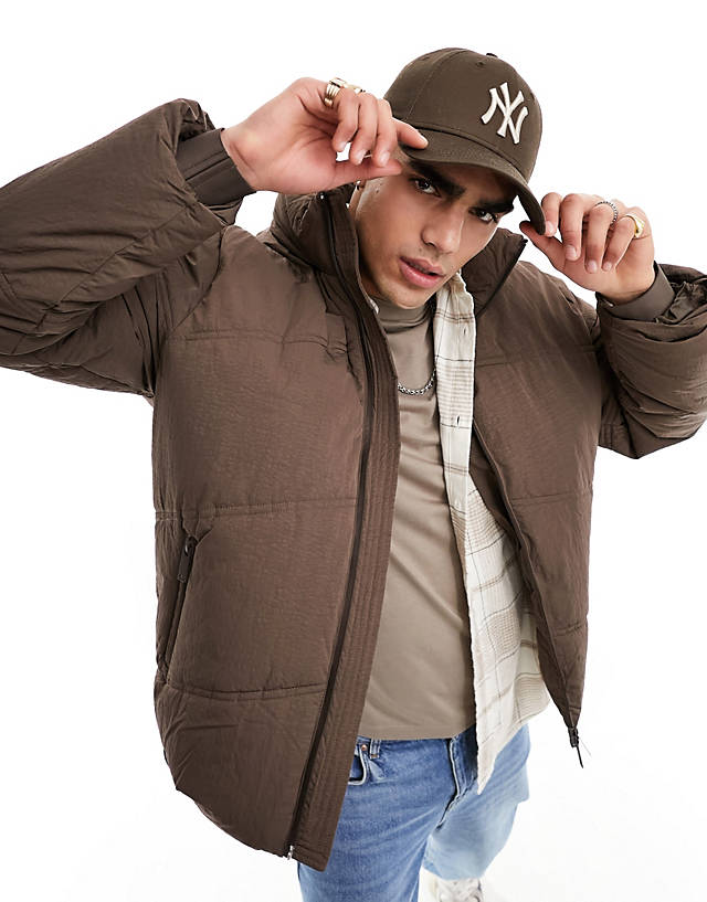 River Island - padded jacket in brown