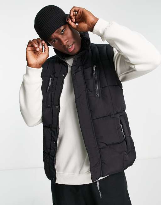 River island store black gilet