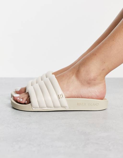 Girls river island discount sliders