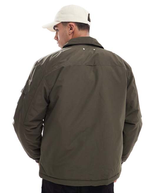 River Island padded utility jacket in khaki