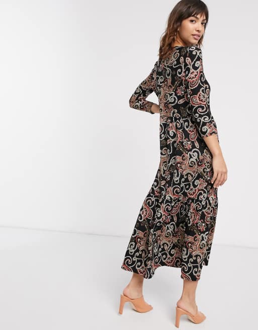 Long sleeve 2025 paisley dress