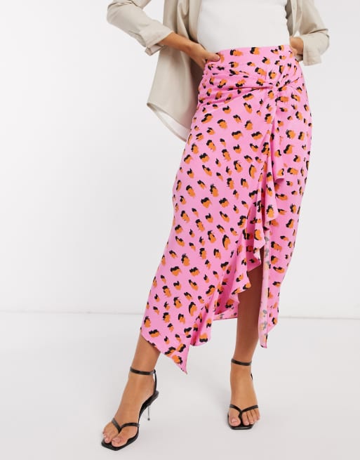 Pink midi 2025 skirt river island