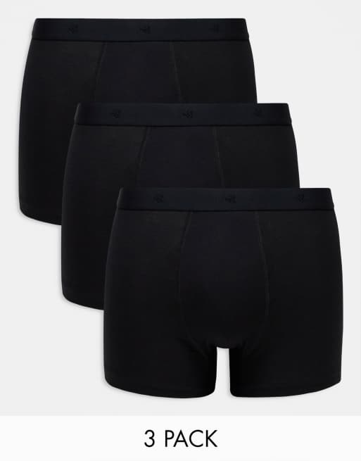 River Island - Pakke med 3 par sorte boksershorts
