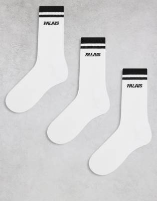 River Island 'palais' 3 Pack Tube Socks In White