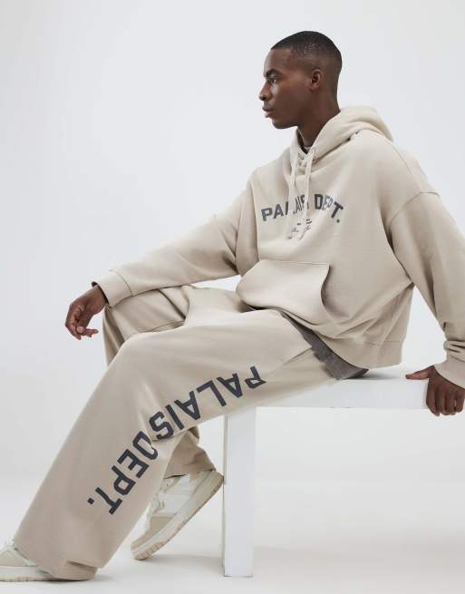River Island 'Palais' graphic wide leg trackies in ecru , 4 of 4