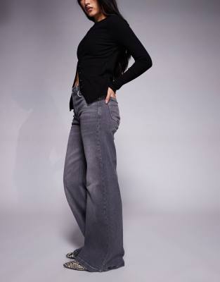 River Island Palazzo Jeans In Gray