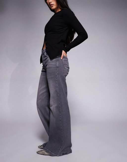 River Island palazzo jeans in dark grey, 2 of 5