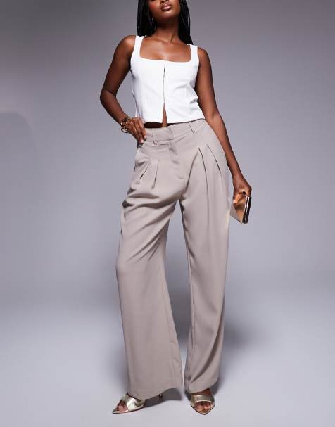 River Island - Pantalon ample à pinces - Beige foncé - view 1