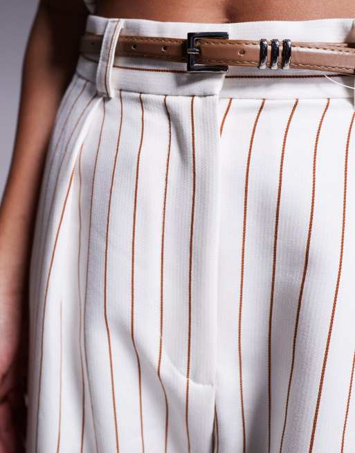 River Island - Pantalon ample à rayures - Blanc, 4 de 5