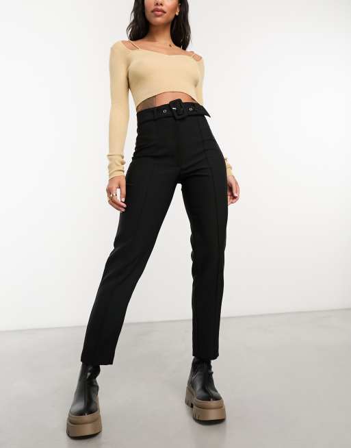 Pantalon carotte shop avec ceinture