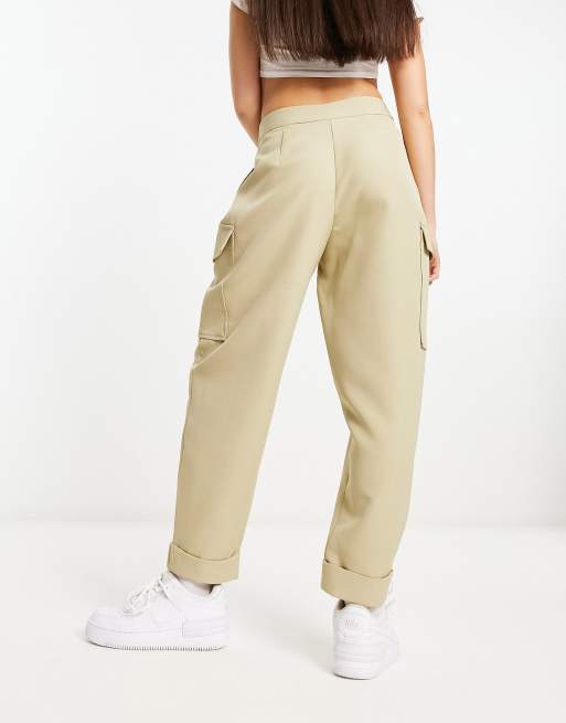 River Island Pantalon carotte fonctionnel Kaki