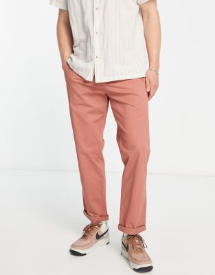 River Island relaxed chino in brown - ASOS Price Checker
