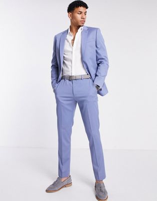 Pantalons de costume River Island - Pantalon de costume coupe slim - Bleu