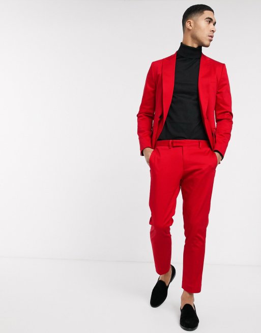 Pantalon costume rouge new arrivals