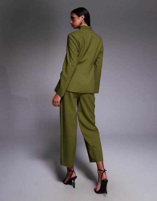 River Island - Pantalon droit - Vert, 3 de 5