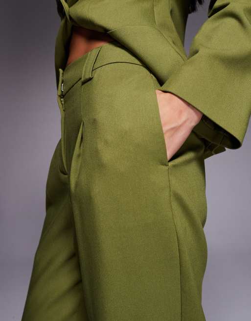 River Island - Pantalon droit - Vert, 5 de 5