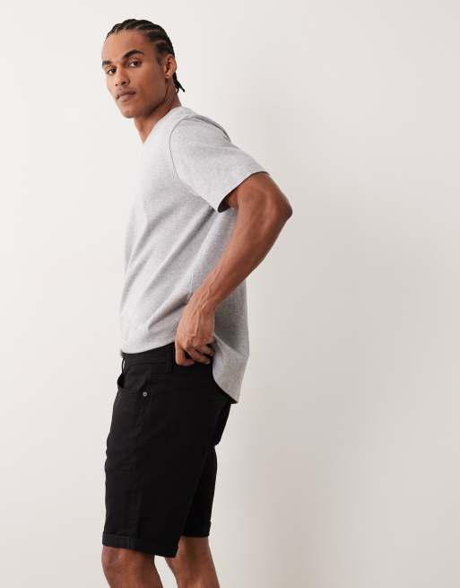 River Island - Pantaloncini di jeans slim neri , 2 di 5